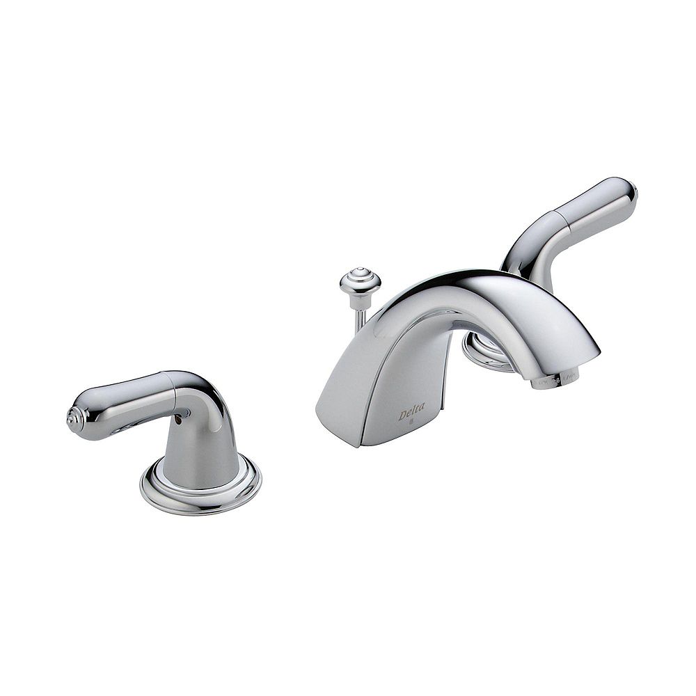 Delta Innovations 8 Inch 2 Handle Mid Arc Bathroom Faucet In Chrome Finish The Home Depot Canada