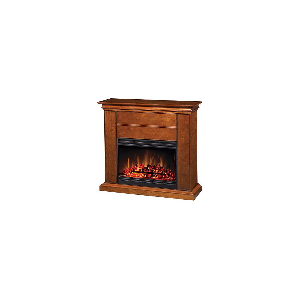 Muskoka Harmony Series Electric Fireplace, Pecan The Home Depot Canada