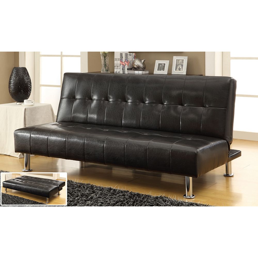 Worldwide Homefurnishings Inc. Loft-Klik Klak Sofa-Black | The Home ...