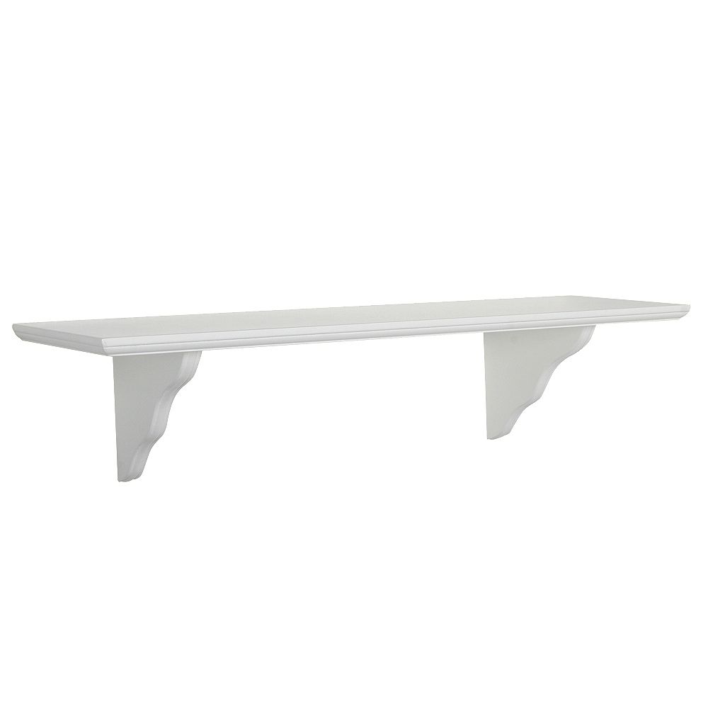 Mural 8 Inch x 24 Inch White Classic Shelf Kit The Home Depot Canada