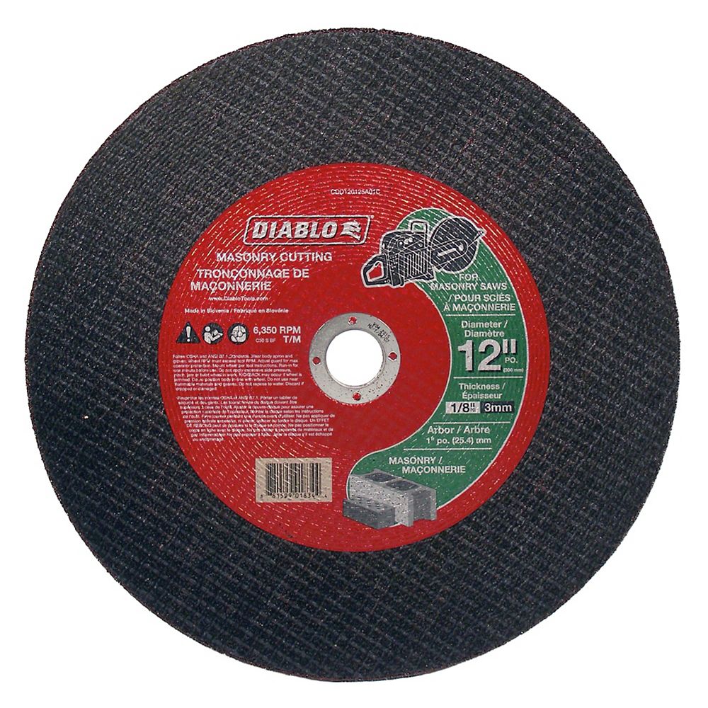 Diablo 12inch x 1/8inch x 1inch Cut Off Chop Saw Wheel/Disc/Blade