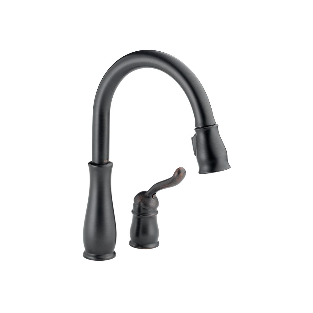 Delta Leland Single Handle Pull Down Sprayer Kitchen Faucet In Venetian   P 1000720225 