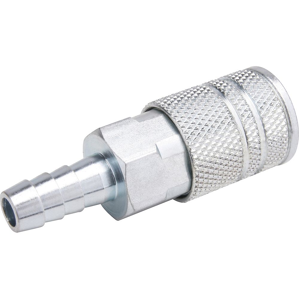 Freeman 1/4 Inch x 3/8 Inch Industrial Barbed Coupler with Clamp The