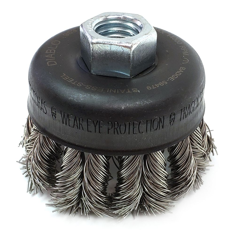 Diablo 2 3/4inch Knot Cup Grinder Brush for Metal/Stainless Steel Rust
