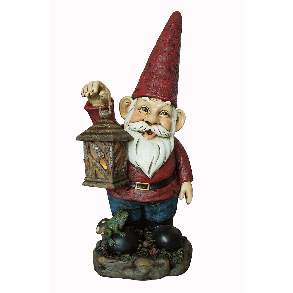 Angelo Décor Large Gnome with Lantern | The Home Depot Canada