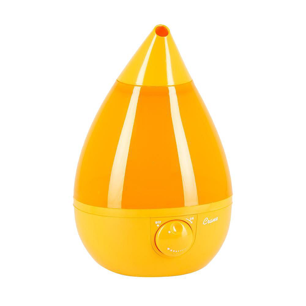 Crane Ultrasonic Cool Mist Humidifier, Orange Drop Shape | The Home