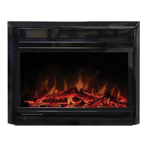 28-inch x 18-inch Electric Fireplace Insert with Gentle-Touch Controls