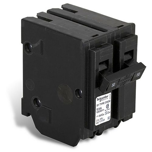 Double Pole 50 Amp Homeline Plug-On Circuit Breaker