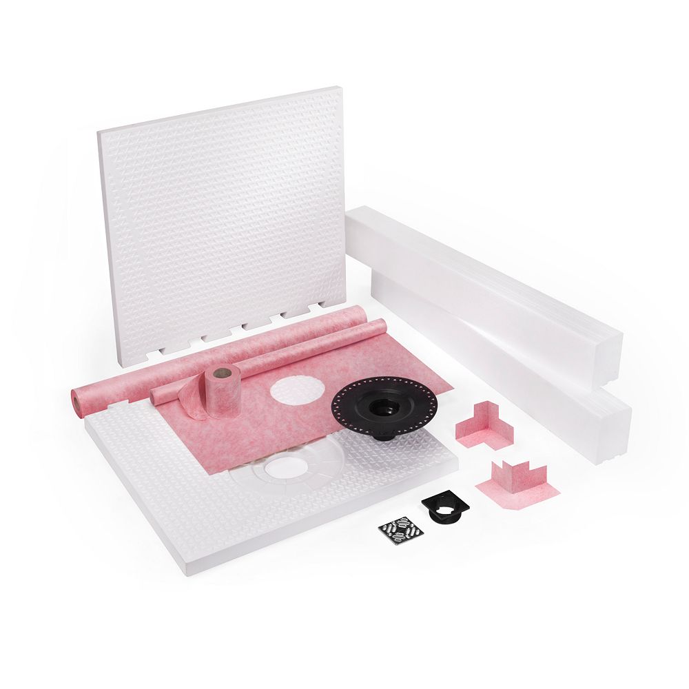 PROVA SHOWER SYSTEM KIT 32inch X 60inch OFF SET INCLUDING CURB (ABS