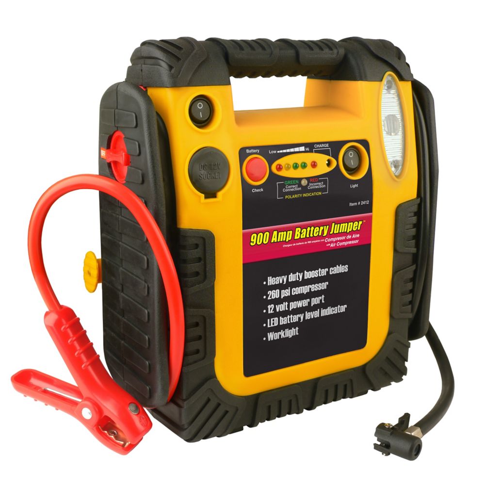 battery booster pack with air compressor