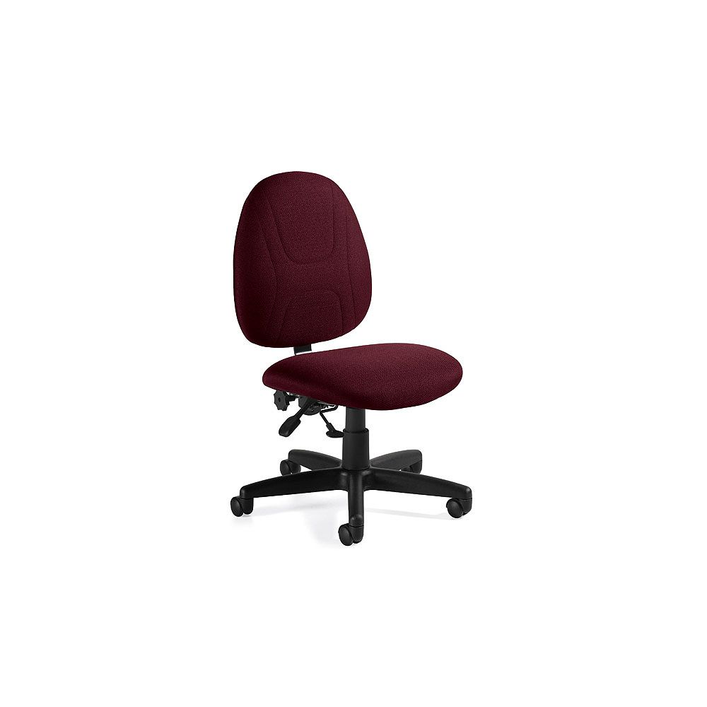 Offices To Go High Back Armless Posture Task Chair - Cranberry | The
