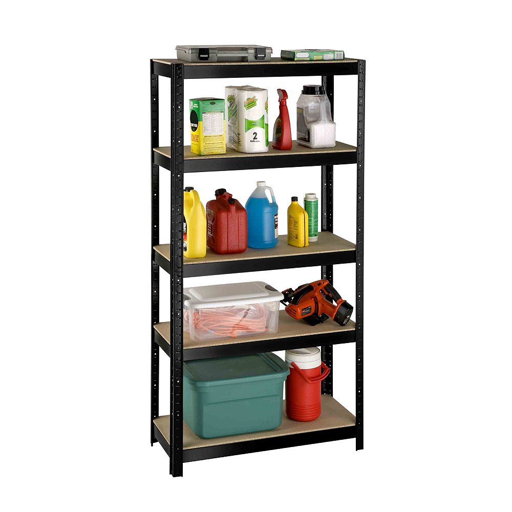 International 5 Shelf Slotted Storage Rack With Particle Board Shelves ...