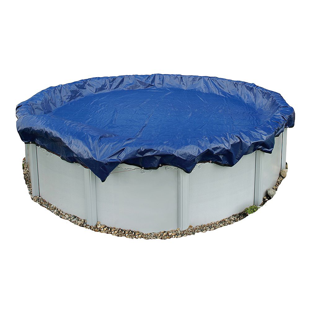 Blue Wave Gold Grade 18 ft. Round Navy Blue AboveGround Winter Pool Cover with 15Year Wa