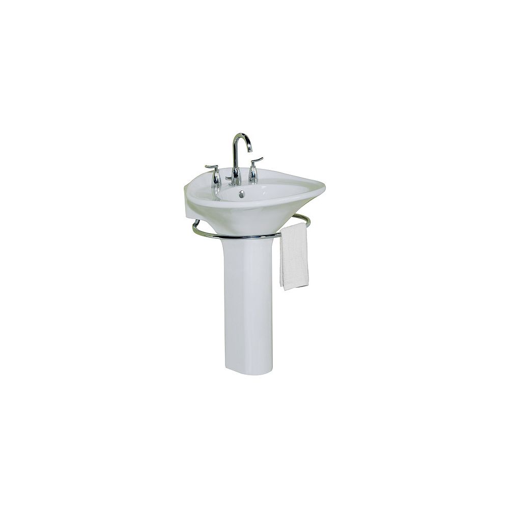 Mansfield The Essence Pedestal Vessel Sink With Towel Bar The Home Depot Canada