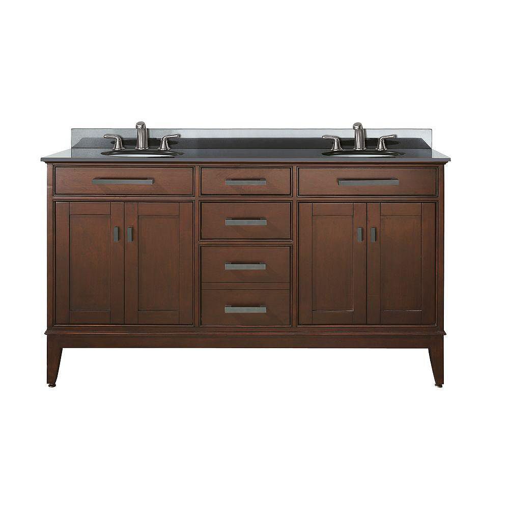 Avanity Madison 61 Inch W 3 Drawer Freestanding Vanity In Brown With