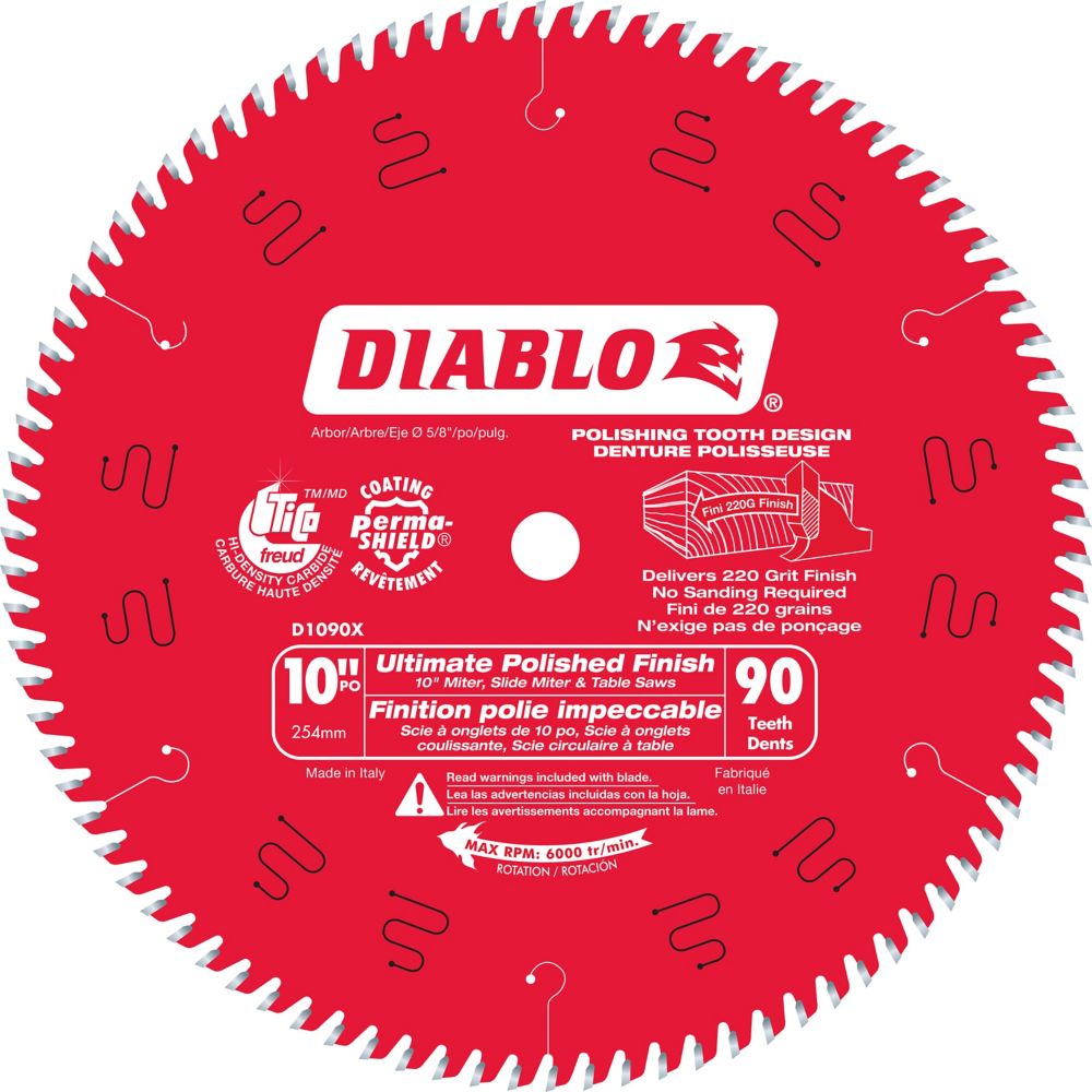 5 PACK Freud D1060X Diablo 10-Inch 60 Tooth ATB Fine Finish Saw Blade with 5/8-I 