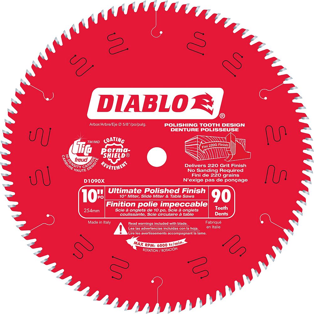 Diablo 10inch Ultra Fine Finish Blade The Home Depot Canada