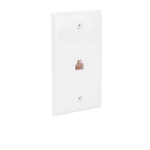 Ethernet Wall Plate, White