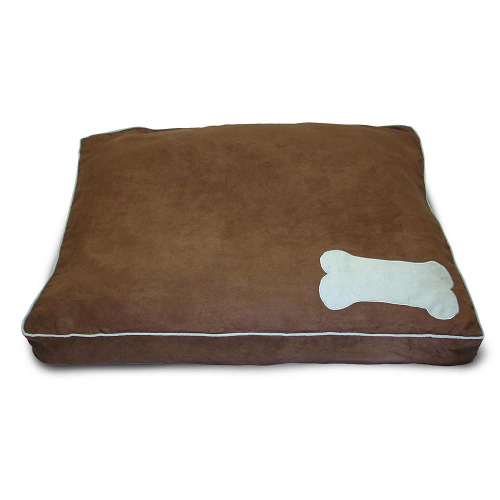 Home Fashions International Ultima Suede Chocolate with Powder Pet Bed ...