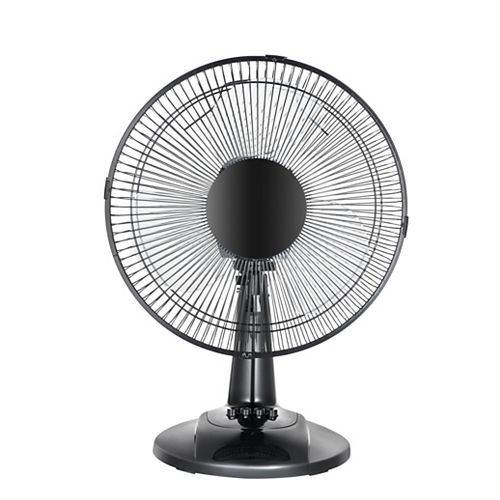 12-inch Table Fan in Black