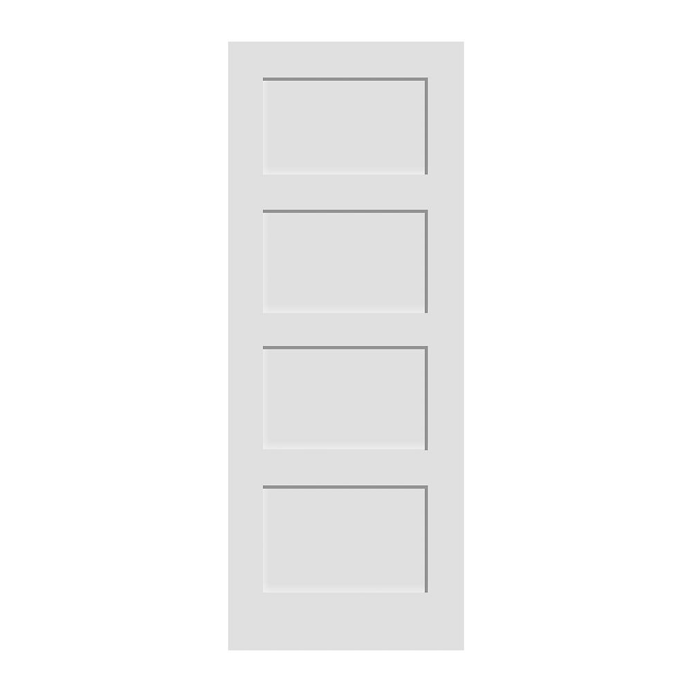 Milette 30inch x 80inch Primed 4Panel Shaker Style Door The Home