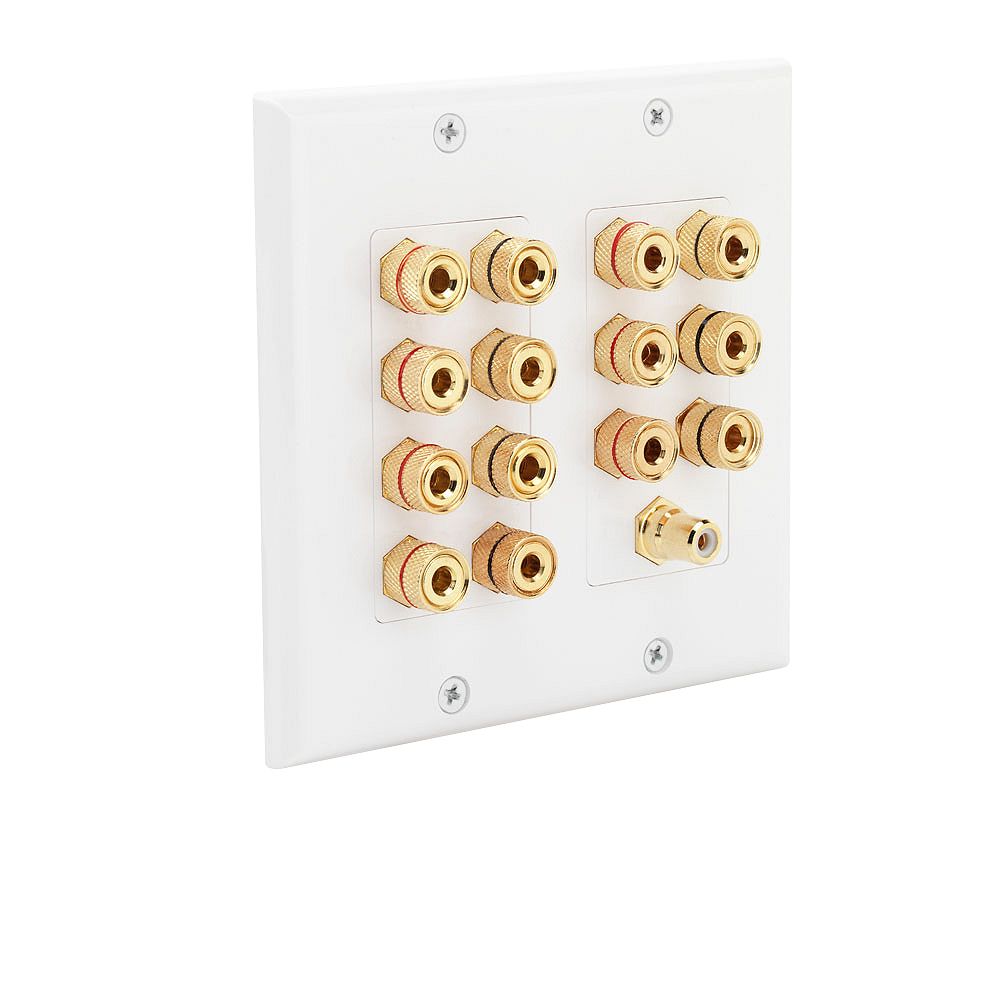 Commercial Electric 14Post Speaker Wall Plate in White The Home