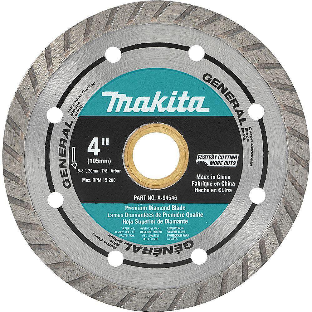 MAKITA 4-inch Turbo General Purpose Diamond Blade | The Home Depot Canada