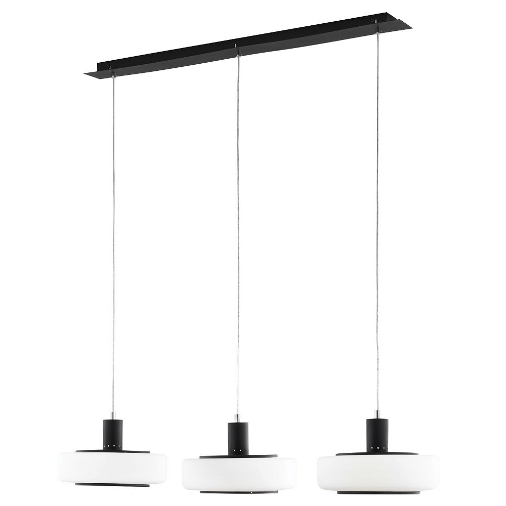Eglo Modica Black And Chrome Hanging Light With Opal Glass The Home Depot Canada Eglo Modica Black And Chrome Hanging, Kitchen Ceiling Lights Home Depot Canada