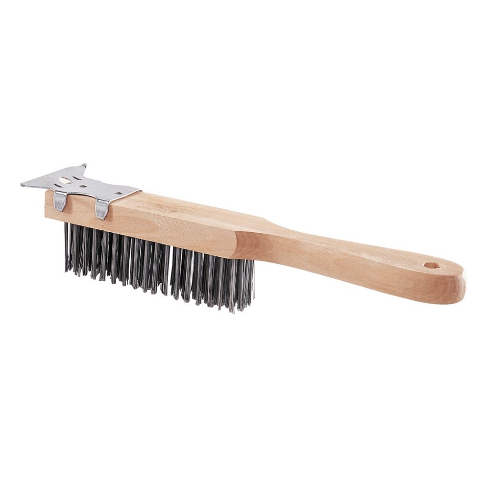 Wire Brushes HDG Wood Handle Wire Brush 4x10row | The Home Depot Canada