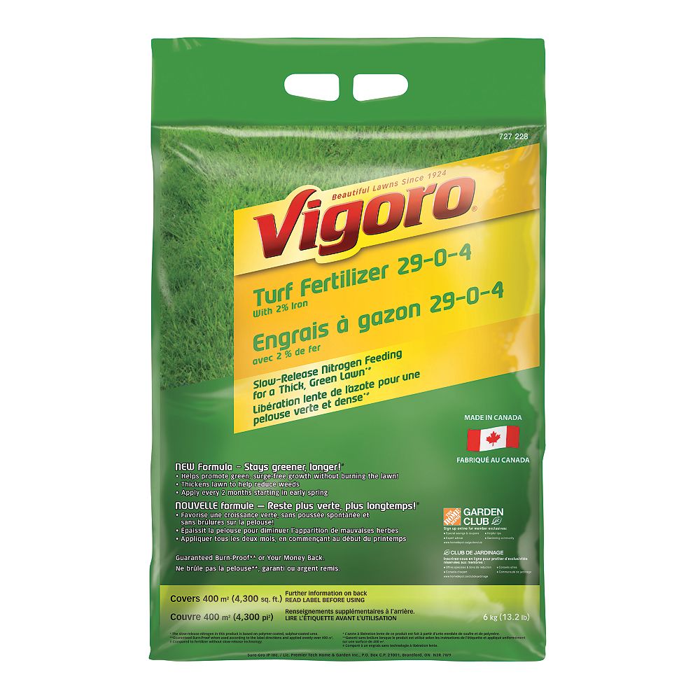 Vigoro Ultra 29-0-4 Lawn Fertilizer 6 kg | The Home Depot Canada