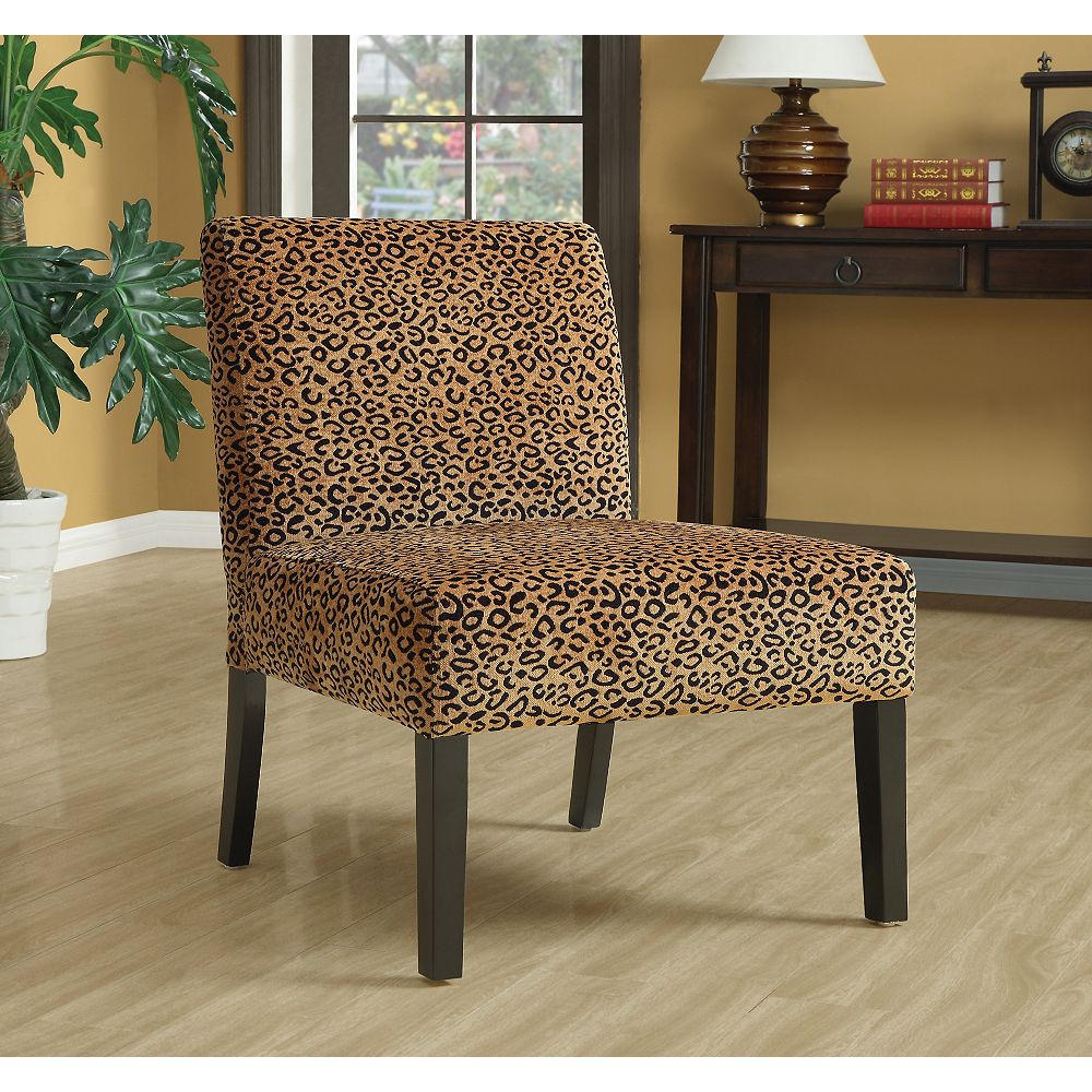 Monarch Specialties Leopard Fabric Accent Chair | The Home Depot Canada