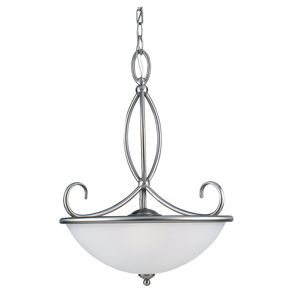 Sea Gull Lighting 3 Light Brushed Nickel Incandescent Pendant The Home Depot Canada 0938