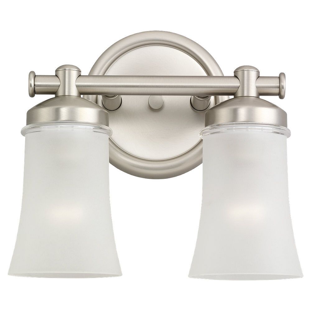 Sea Gull Lighting 2 Light Antique Brushed Nickel Fluorescent Bathroom