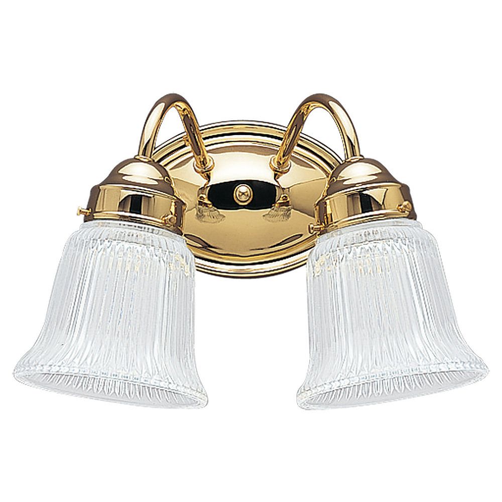 Sea Gull Lighting 2 Light Polished Brass Bathroom Vanity The Home Depot Canada