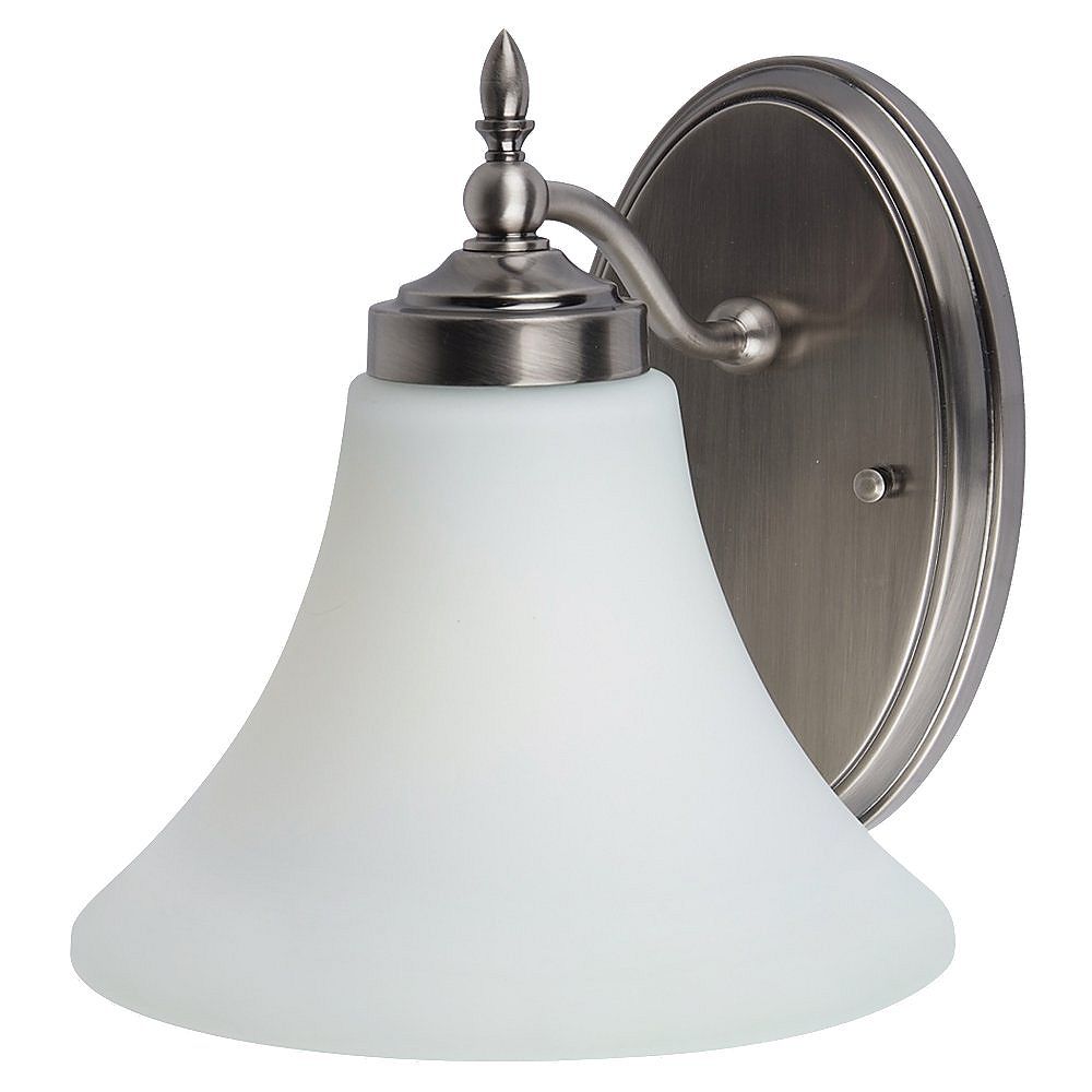 Sea Gull Lighting 1 Light Antique Brushed Nickel Fluorescent Bathroom