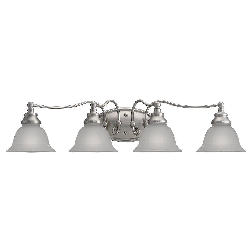 Sea Gull Lighting 4 Light Brushed Nickel Fluorescent Bathroom Vanity