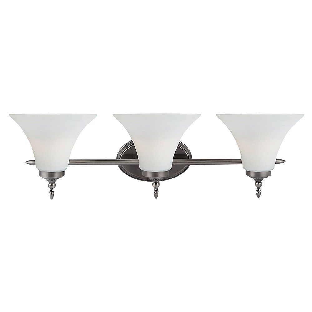 Sea Gull Lighting 3 Light Antique Brushed Nickel Bathroom Vanity The Home Depot Canada 1503