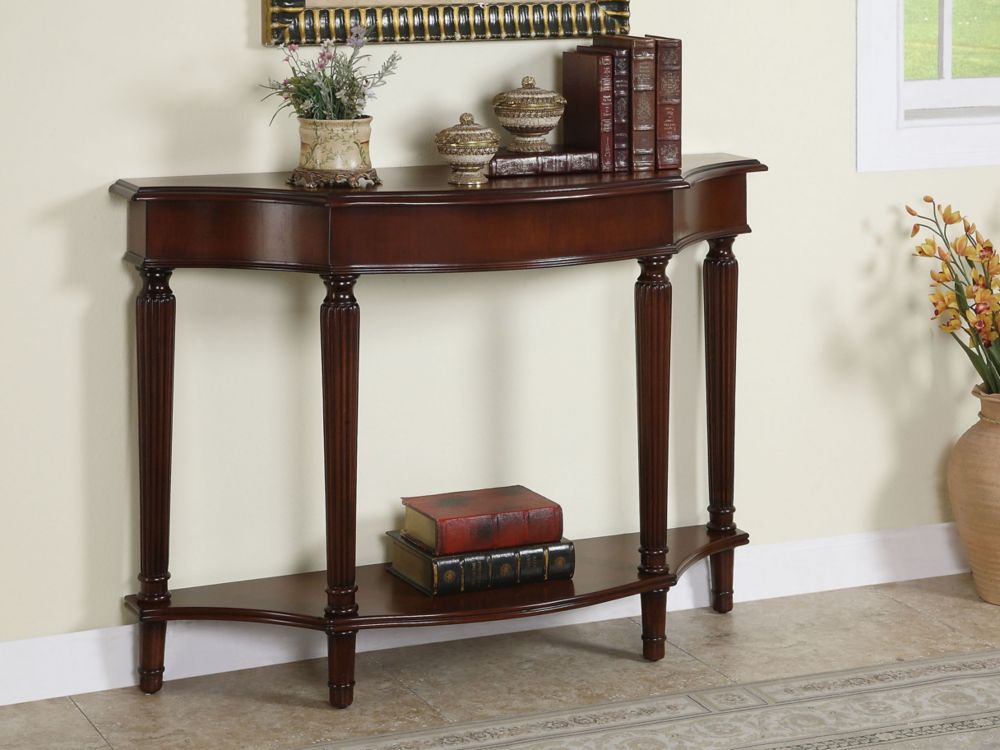 Powell Furniture Masterpiece Parchment Serpentine Console Table