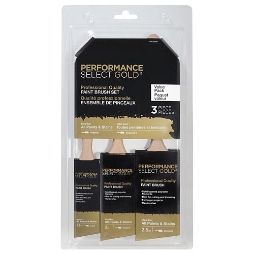 Gold Series Angled Brush Set (3-Piece)