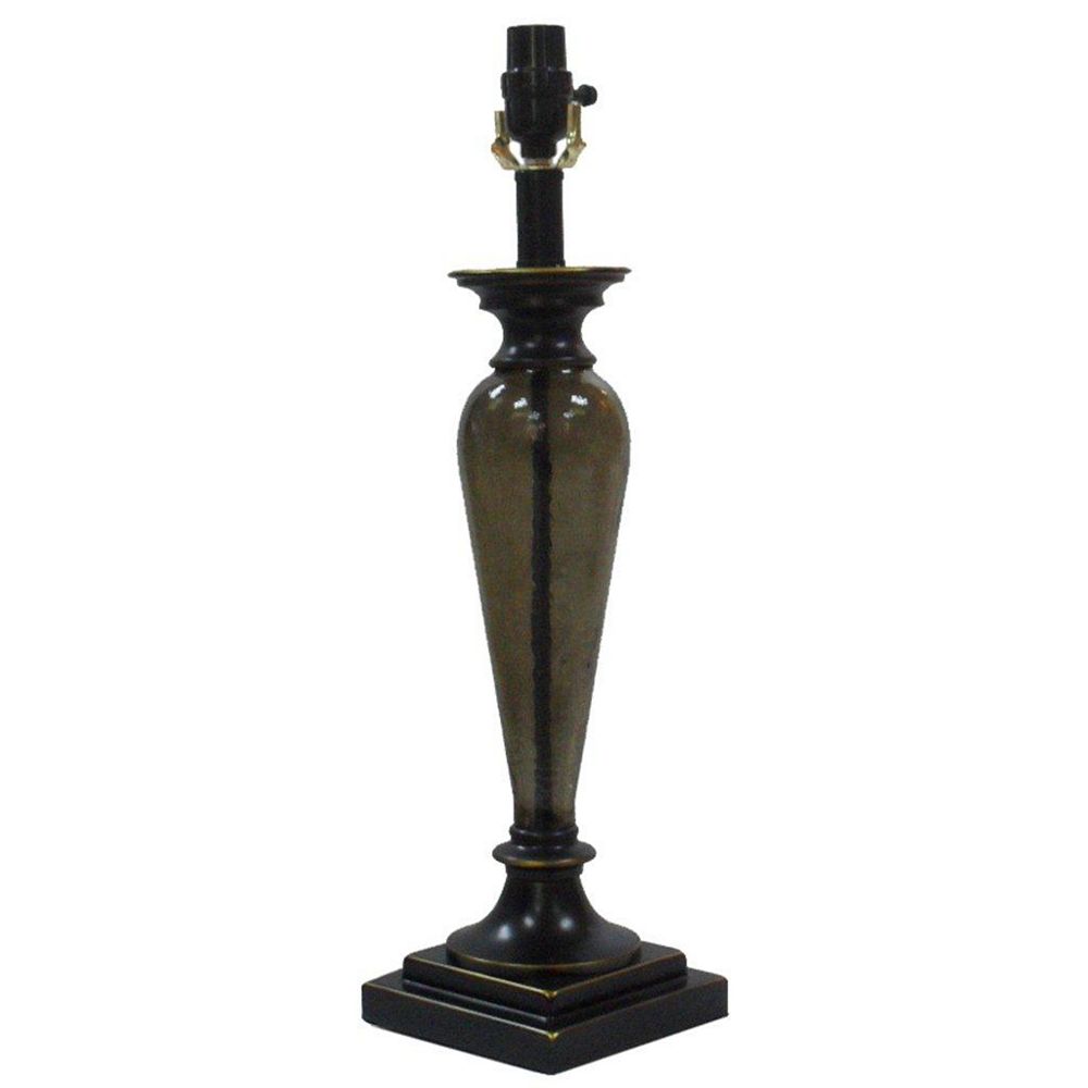 Hampton Bay Tinted Glass Pillar Table Lamp The Home Depot Canada