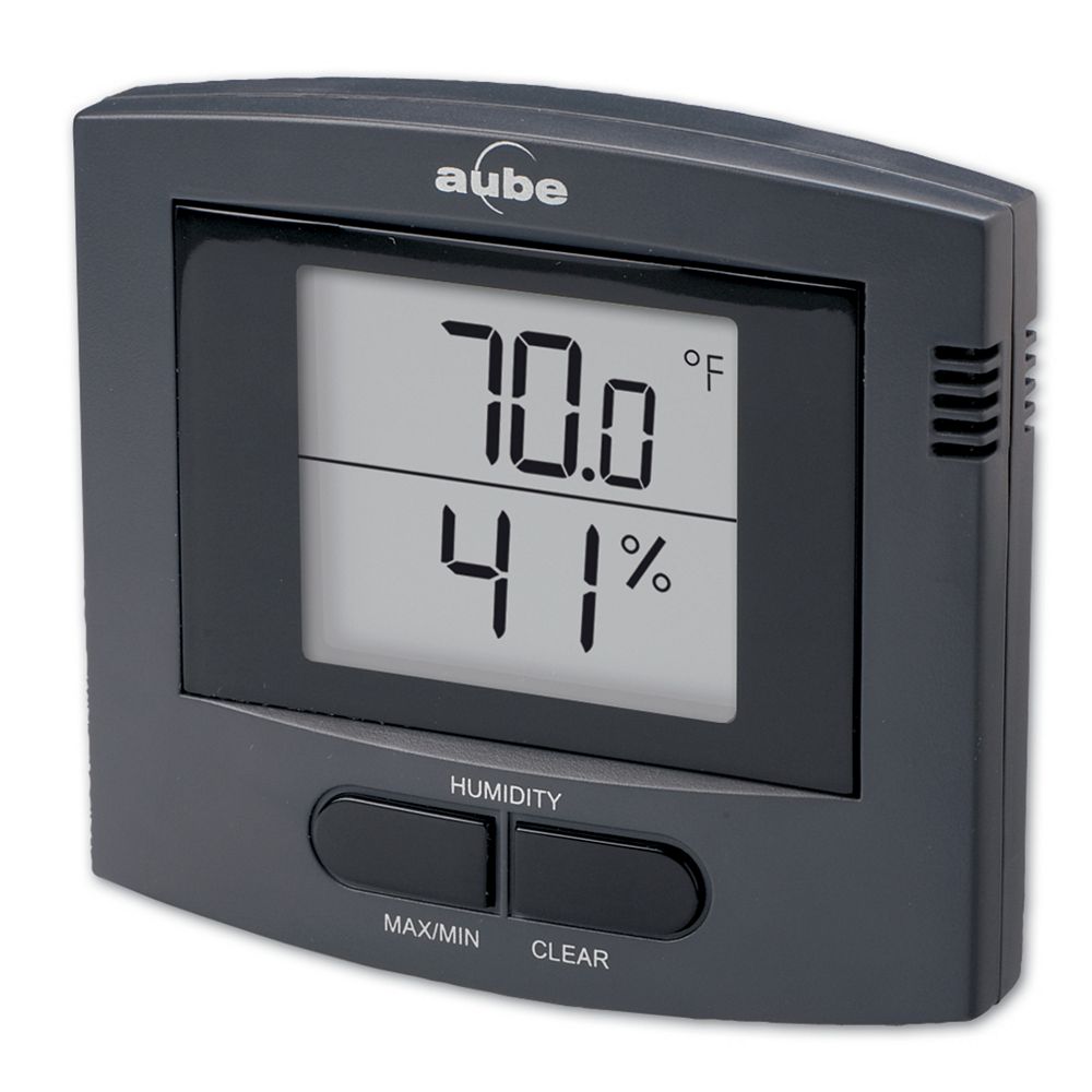 Aube INDOOR TEMP&HUMIDiTY THERMOMETER Black The Home Depot Canada