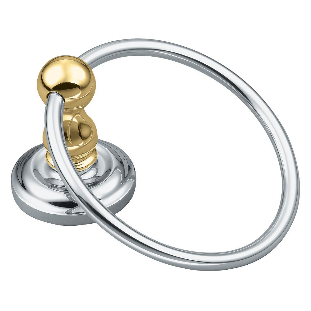 MOEN Madison Chrome And Brass Towel Ring The Home Depot Canada