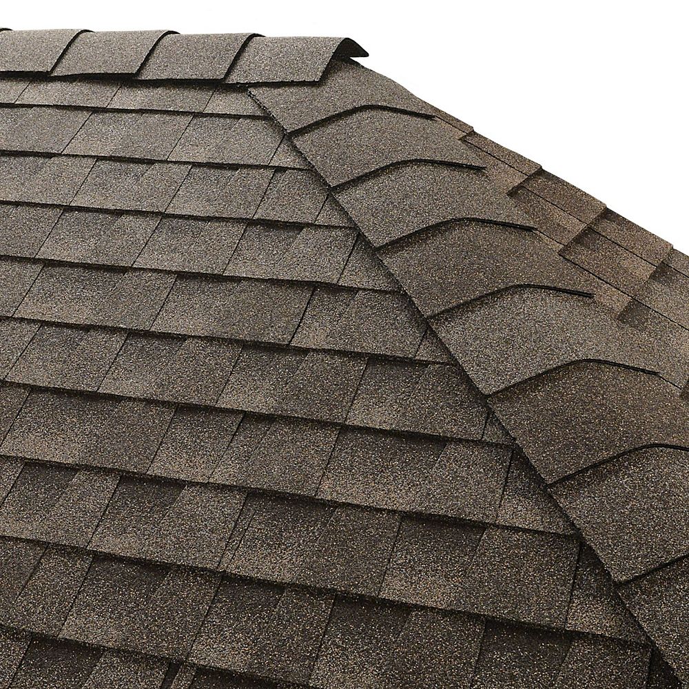 GAF TimberTex Mission Brown Double Layer Hip And Ridge Cap Shingles 20 gaf-timbertex-mission-brown-double-layer-hip-and-ridge-cap-shingles-20