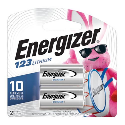 Energizer 123 Batteries, 2 Pack