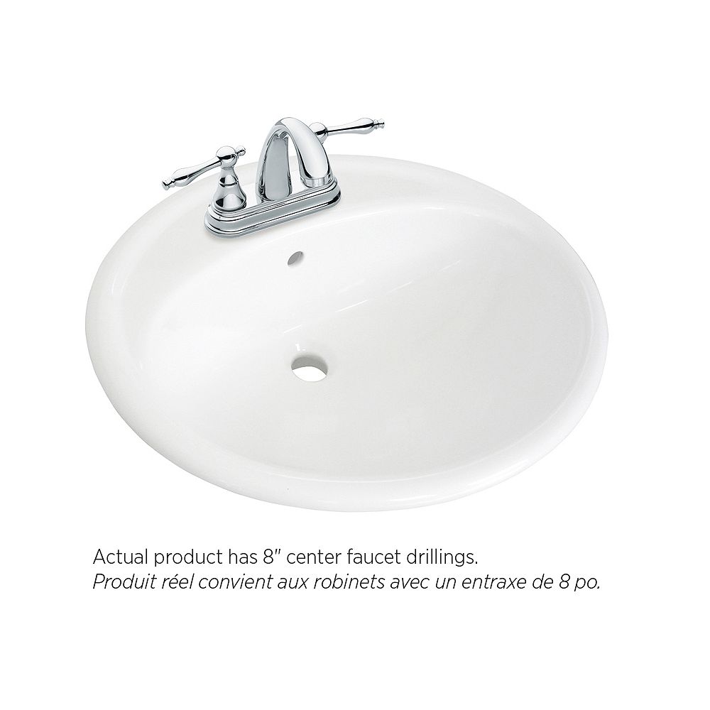 Foremost 20 1 4 Inch W X 17 8 D Oval Drop In Bathroom Sink With Centres T The Home Depot Canada Foremost 20 1 4 Inch W X 17 8 D Oval Drop In Bathroom Sink With Centres T The Home Depot Canada