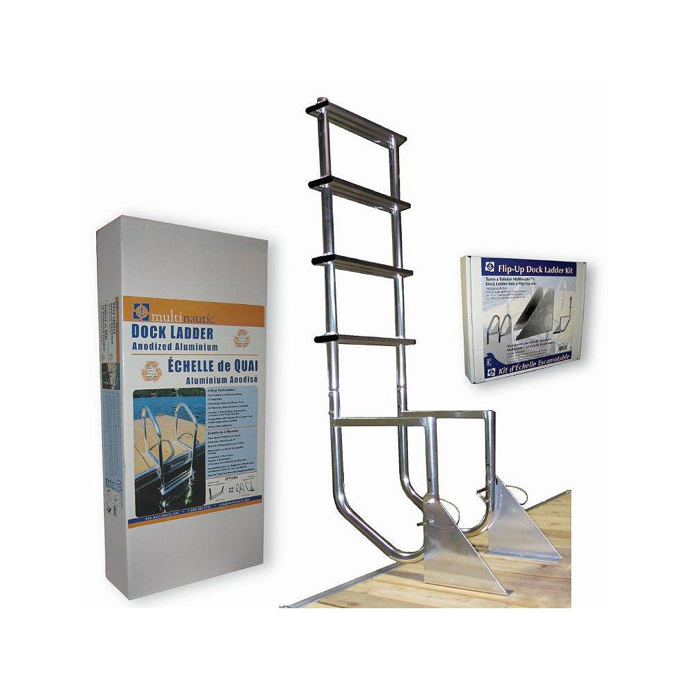 Multinautic 4Step Aluminum FlipUp Dock Ladder The Home Depot Canada