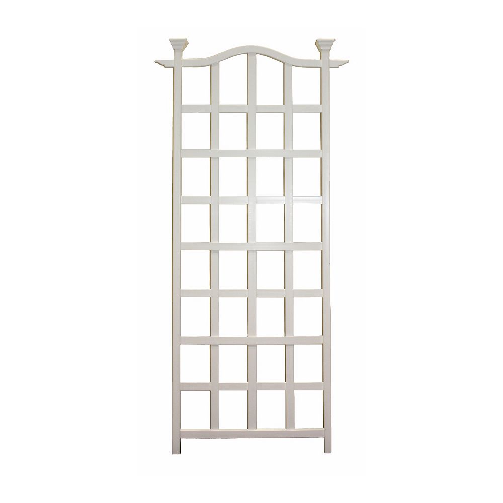 Vita Vita 30"x75" London Vinyl Trellis, White, VA68201 The Home Depot