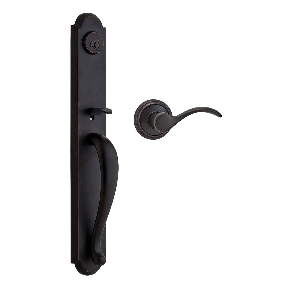 Weiser Longbourne Handleset with Trapani Lever, Venetian Bronze | The ...