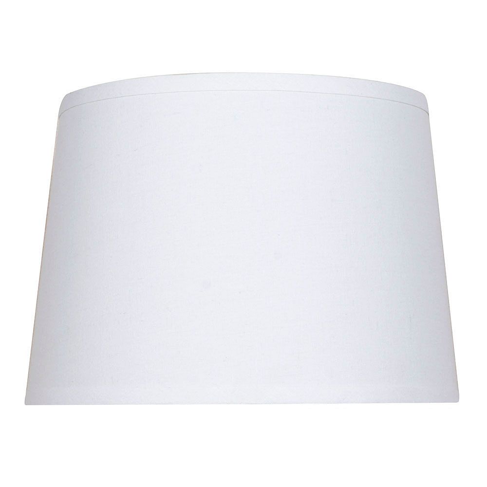 Hampton Bay Mix and Match 14 inch x 10 inch Cream Round Table Lamp ...