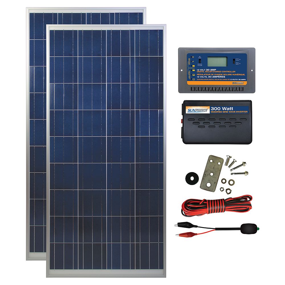 Coleman 300 Watt 12 Volt Solar Backup Kit The Home Depot Canada